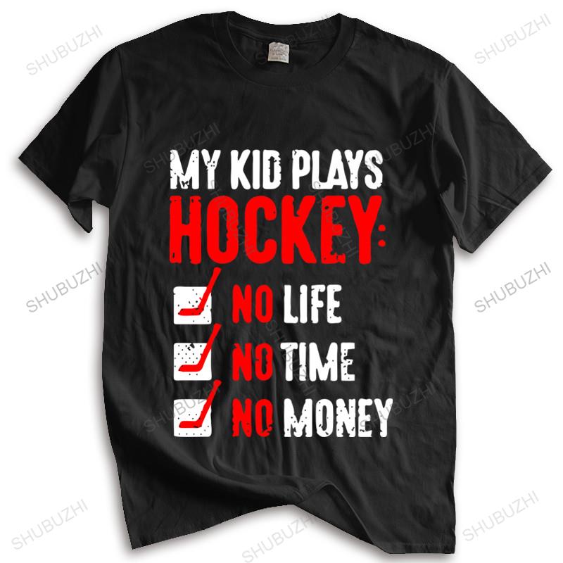 

Летняя футболка, брендовая футболка My Kid Plays Hockeyer, футболки унисекс, низкая цена, футболка унисекс в стиле стимпанк, топы свободного стиля