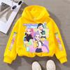KPop Demon Hunter Cute Printed Girls' Hoodie Children's Autumn and Winter Casual Fashion Warm Pullover Sweatshirt
