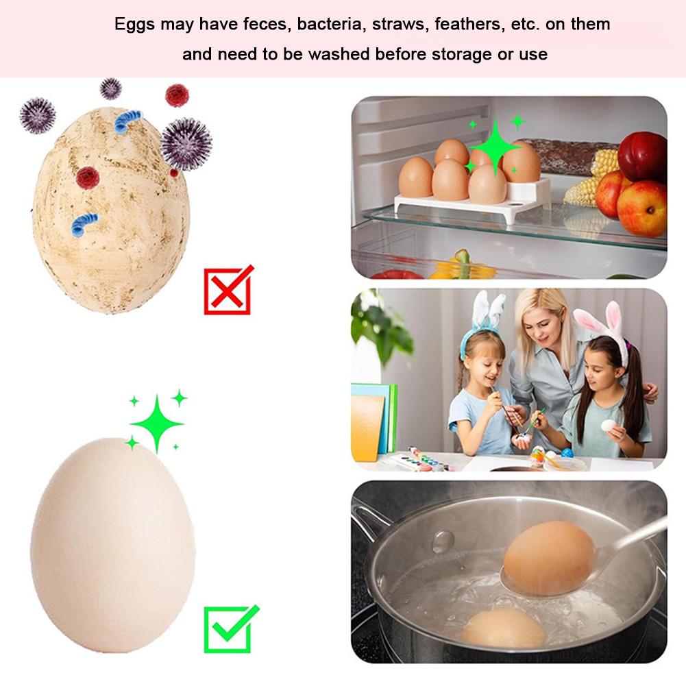 Rotary Egg Washer Silicone Egg Scrubber Kitchen Tool Easy To Clean Chicken Egg Cleaner Reusable Cleaning Tool for Fresh Eggs