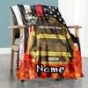 Firefighter Customize Your Name Blanket Lightweight Personalized Blanket Warmthful Decor Great for Office Seaside Livingroom Picnics All-Season Use