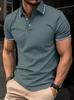 Polo da uomo a maniche corte, vestibilità slim, elegante abbigliamento casual
