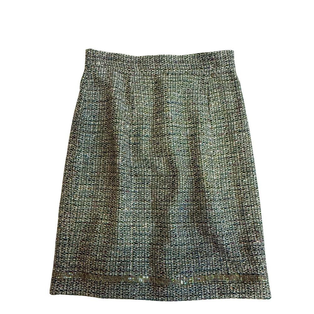 CHANEL P41038V29665 wool acrylic skirt gray acrylic Used