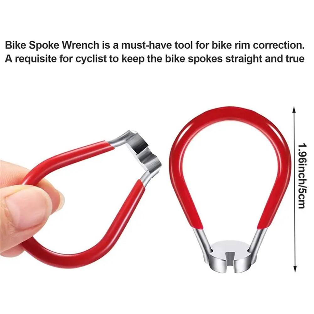 Set di Chiavi per Raggi per Mountain Bike 8 Misure in Acciaio Cromo-Molibdeno Kit di Attrezzi per Centratura Ruote per Riparazione Biciclette