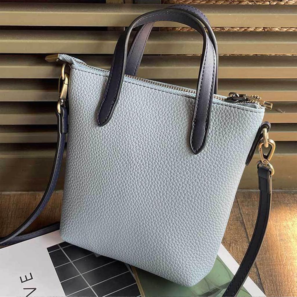 Bearneko Women's Mini Tote Bag, Slim, Genuine Leather, Crossbody, Smartphone Pouch, Lightweight, Wallet, Small, Waterproof, Smartphone Shoulder Bag,