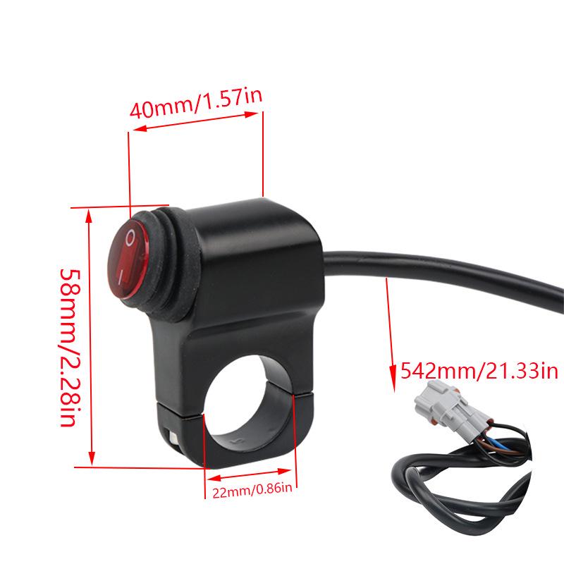 Waterproof Motorcycle Handlebar Light Source Switch for Qingfeng