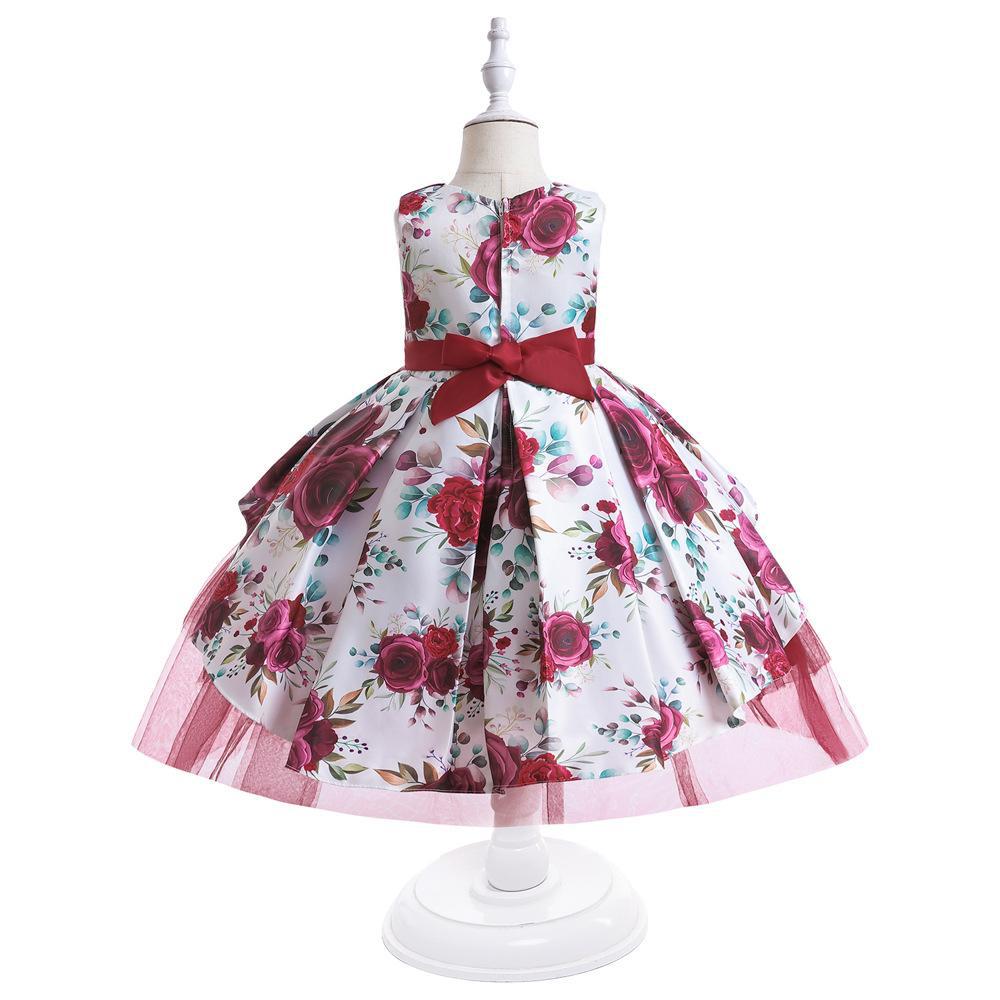 Pegeant Sequined Backless Kids Dresses for Girls Wedding Party Princess Dresses Baby Girls First Communion Layered Tutu Dresses