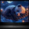2D Dreamy Fantasy Giant Panda Starry Night Baby Shower Kids Birthday Photography Backdrop