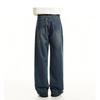 American retro jeans men's straight loose wide legs washed old high street pants trendy versatile casual trousers
