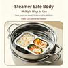 Clear Lid Lunch Box with 316L Steel Tray, 3 Section Food Container, 0.8 Liter Capacity for Daily Lunch Use by Adults