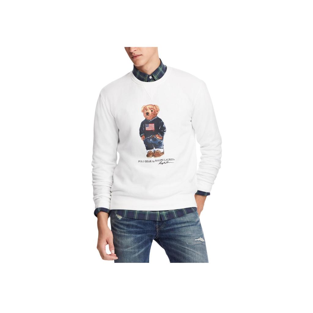 Polo Ralph Lauren Ayı Grafik Baskılı Bisiklet Yaka Polar Sweatshirt Erkek sweatshirt 710749332-003