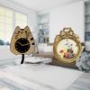 Antique Cat Wall Clock Vintage Picture Frame Cute Silent Ornate European Hanging Decoration for