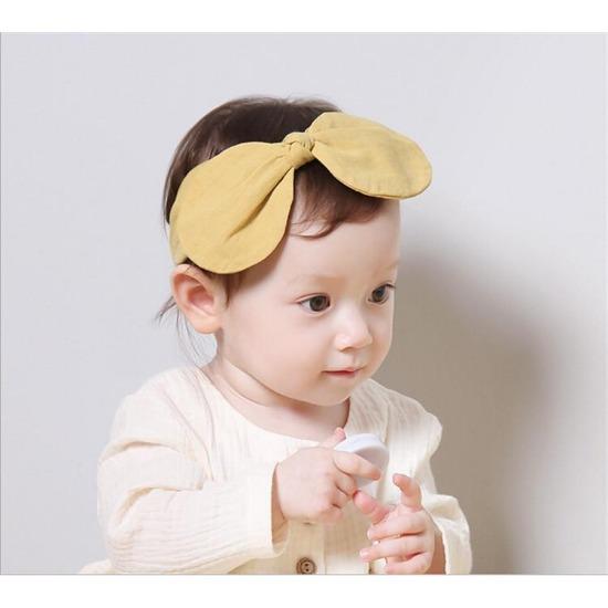 Kawaii Flower Headband Rabbit Ears Turban Headband Baby Girls Kids Hair Bows Head Bands Accessories for Children Headdress