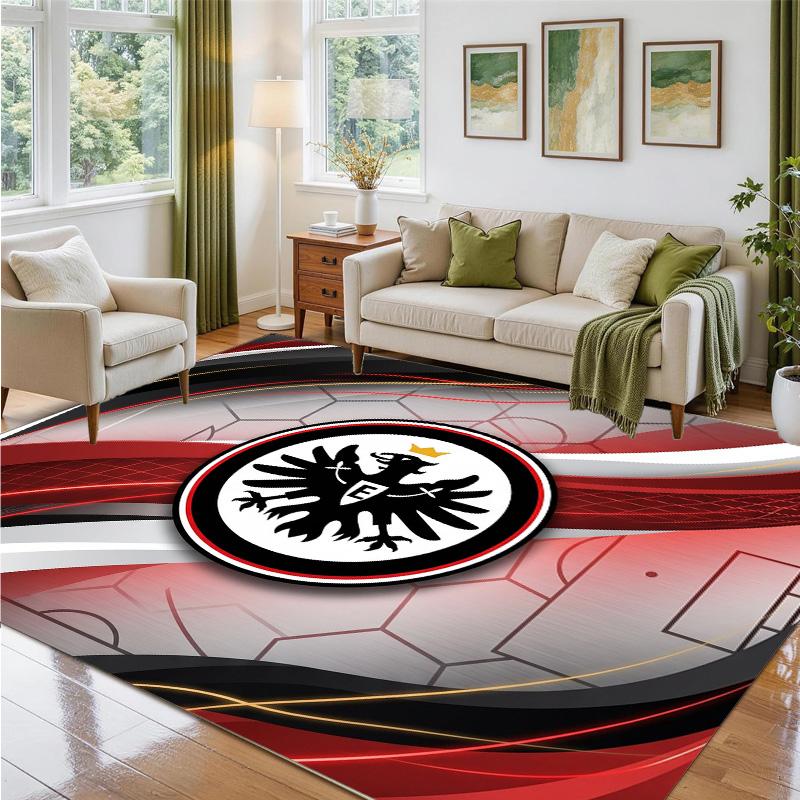 Eintracht Frankfurt Football Design Crystal Velvet Rug Soft Decorative Mat for Bedroom Entrance