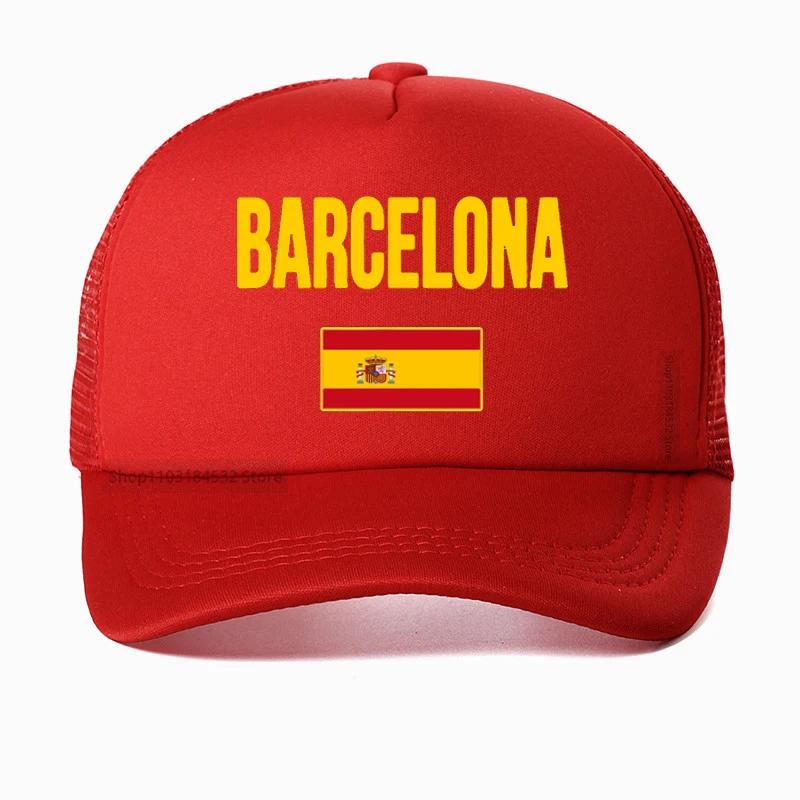 Spain Barcelona Graphic Baseball Cap for Men Spanish Bullfight Printed Dad Hat Vintage Espana Flag hats cool Mesh Trucker hat