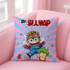 Cartoon Dr SSlump Arale Cushion Cover Linen Pillowcase Cover Soft Decor for Sofa Home Room