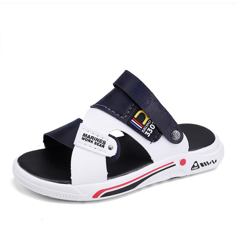 Sandals For Men Slippers Leather Casual Outdoor Beach Slides 2025 Summer Male Shoes 2 Wear Flip-Flops Walking Fisherman