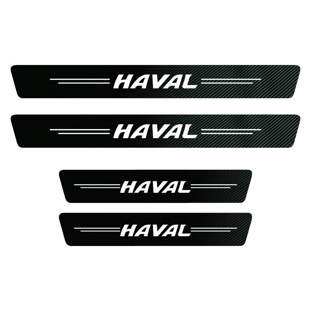 1/4/5Pcs Car Door Sill Scuff Plate Decor Carbon Fiber Stickers For Haval H6 H9 F7X F7 Dargo Jolion H1 H2S M6 H3 H4 H5 H7 H8 F5 QJ1