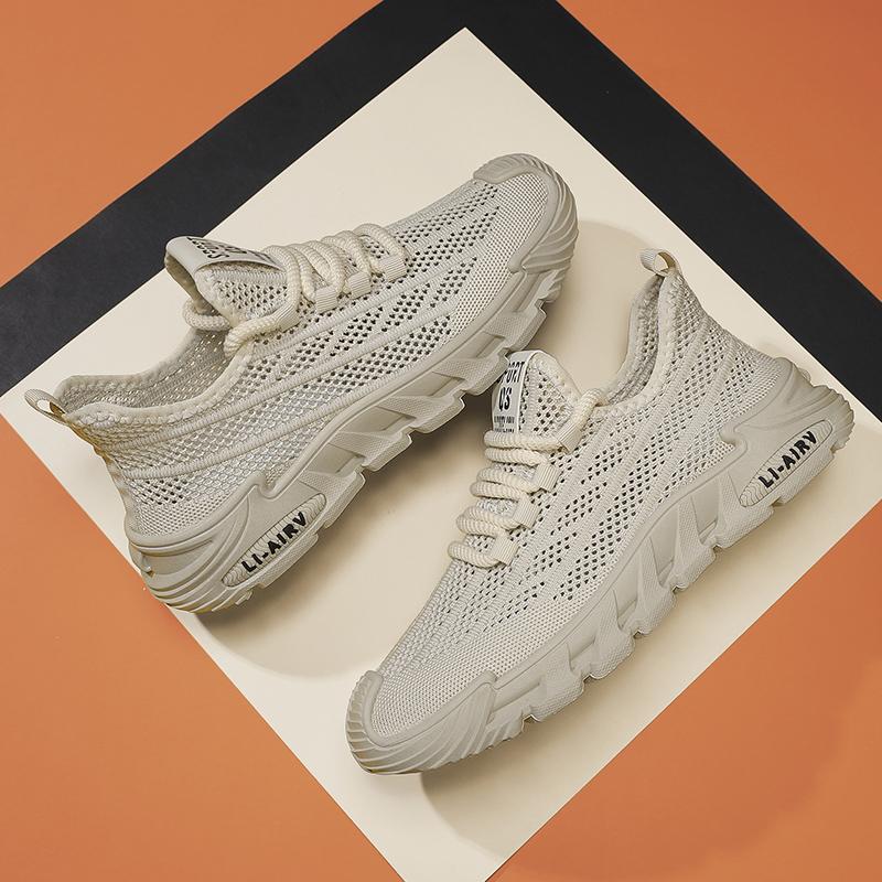 Mesh shoes summer breathable fly-woven mesh thin new casual mesh hollow sports running shoes