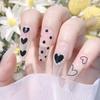 3 Packungen 3D Laser Herz Alphabet Nagelkunst Aufkleber Nagelkunst Dekorationen Blumen Sterne Schwarz und Weiß Nagelkunst Dekorationen