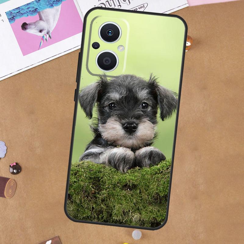 Schnauzer Puppy Dog For OPPO Reno 11F 12F 13F 14F 10 11 12 13 14 Pro 7 8 Lite 8T OPPO Find X5 X6 X8 X9 Pro Case