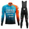 Mens Long Sleeve Cycling Jersey Set Thin Breathable Mountain Road Bike Outfit