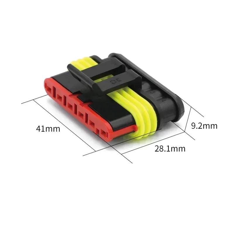 10 Sets Waterproof Connector - 1/2/3/4/5/6 Pin, 12A, IP68, for Automotive Electrical Wire, Truck/Car