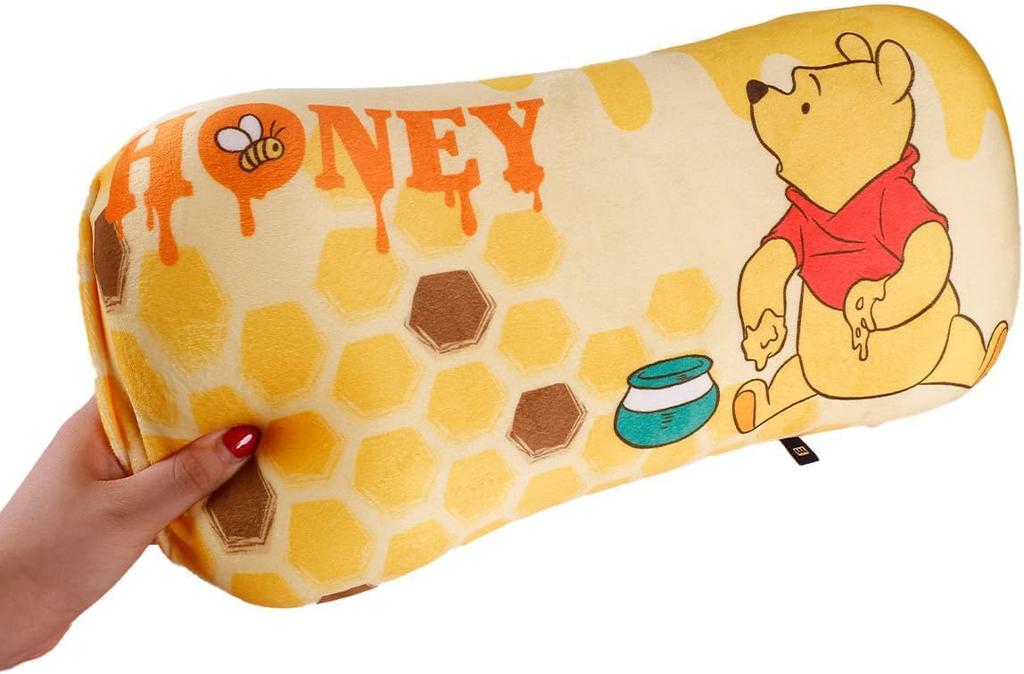 Marushin Winnie the Pooh Backrest Soft and Disney Relax Honey Perfect Gift for Birthdays and Product 2215037700 Cushion/Lumbar Pillow, Smooth, Design,