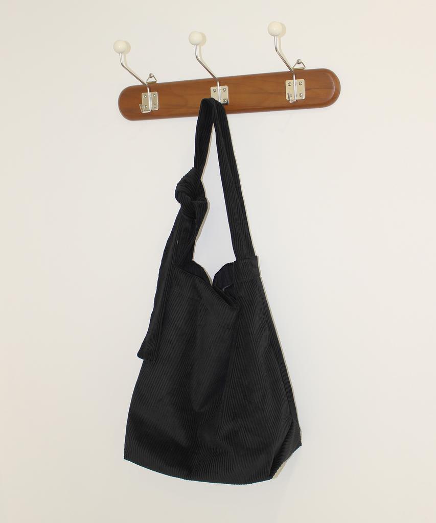 A By A 22 Corduroy Bobusang Shoulder Eco Bag Black