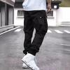 New Summer Retro Work Pants Men's Casual Trousers Loose Sports Straight Tying Pants