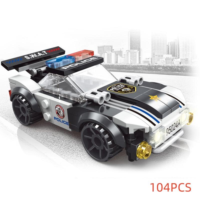 City Super Car Plane Police Dual-Rotor Helicopter Famous Car SWAT Building Blocks MOC Classic Model Bricks for Children Kits
