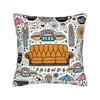 Friends Tv Show Pillowcase Soft Polyester Cushion Cover Gift Pillow Case Cover Car Zippered 40X40Cm