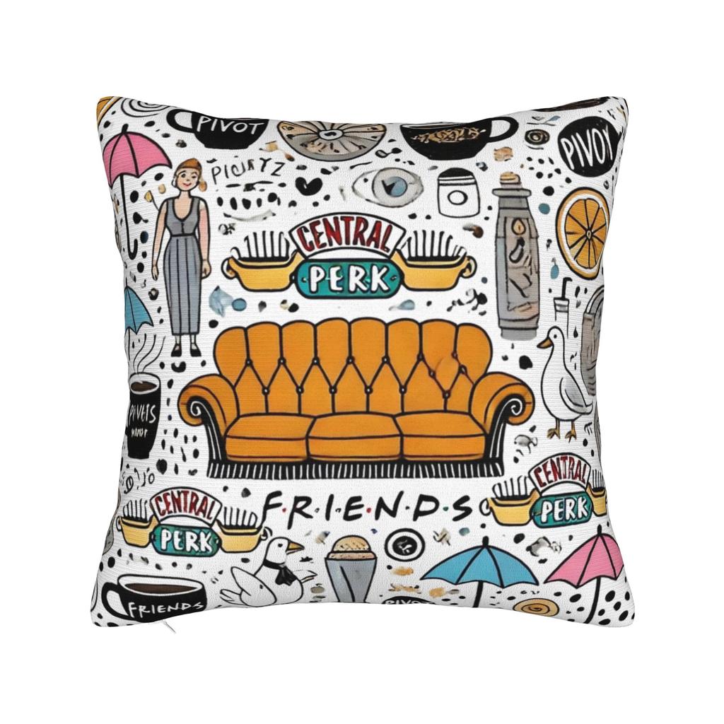 Friends Tv Show Pillowcase Soft Polyester Cushion Cover Gift Pillow Case Cover Car Zippered 40X40Cm