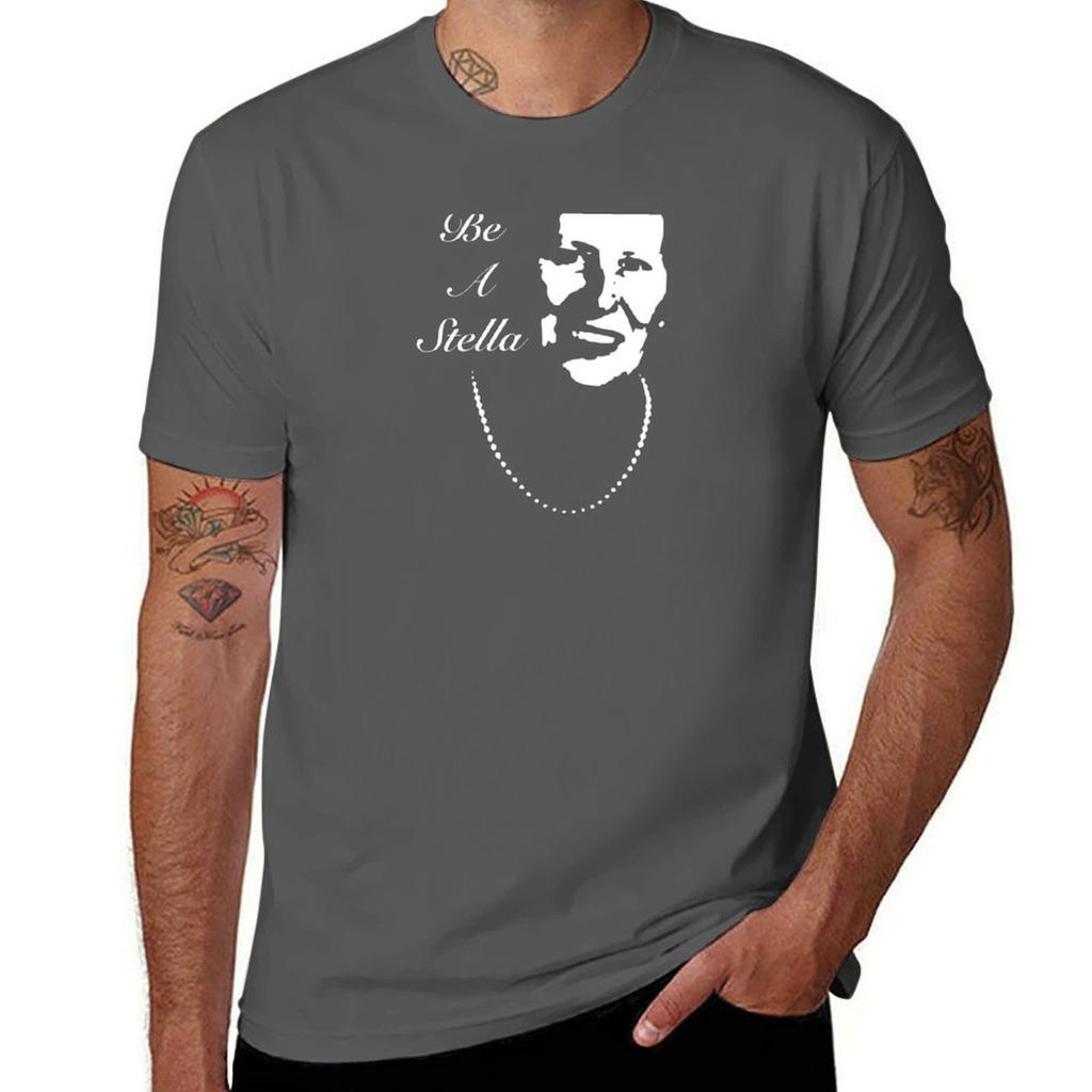 Be A Stella T-Shirt Basic Einfach Lässig Kurzarm T-Shirt