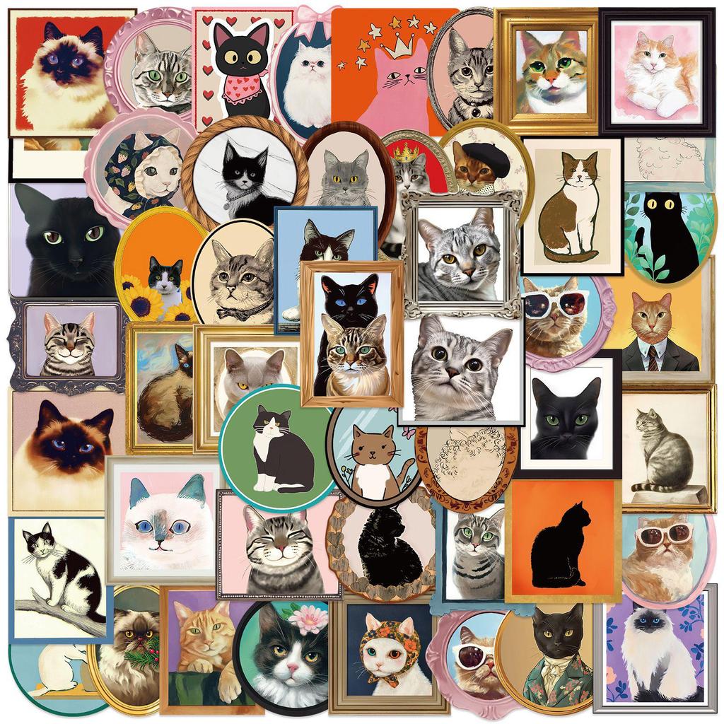 Adorable Kitten & Puppy Stickers: Creative, Waterproof Decals for Notebooks, Bottles, Phones, Skateboards, and Journals.