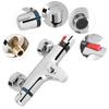 Thermostatic Mixing Valve Control Valve Thermostatic Shower Faucet Bathroom Mixer Tap Chrome Wall Mounted