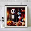 5D DIY Diamond Painting Kit, Skeleton Lover, Adult Beginner 5D Round Diamond Embroidered Crystal Mosaic Crafts, Suitable for Home Wall Settings