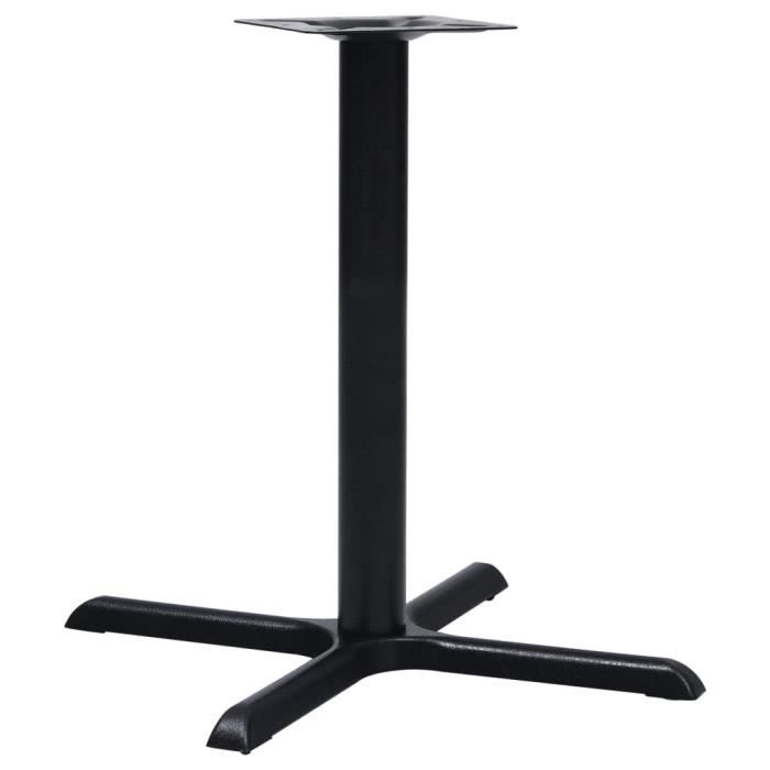 Pied de table de bistro - vidaXL - Noir - Fonte - 76x76x72 cm - A monter soi-même