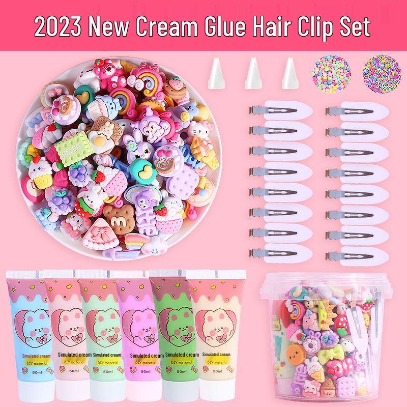 Dziecięcy zestaw do samodzielnego robienia spinek do włosów: Urocze żywiczne akcesoria do ręcznie robionych spinek do włosów