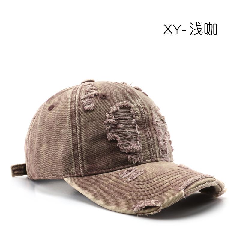Women's washed and distressed baseball cap, suitable for outdoor activities, sports, and travel, offering sun protection and shade