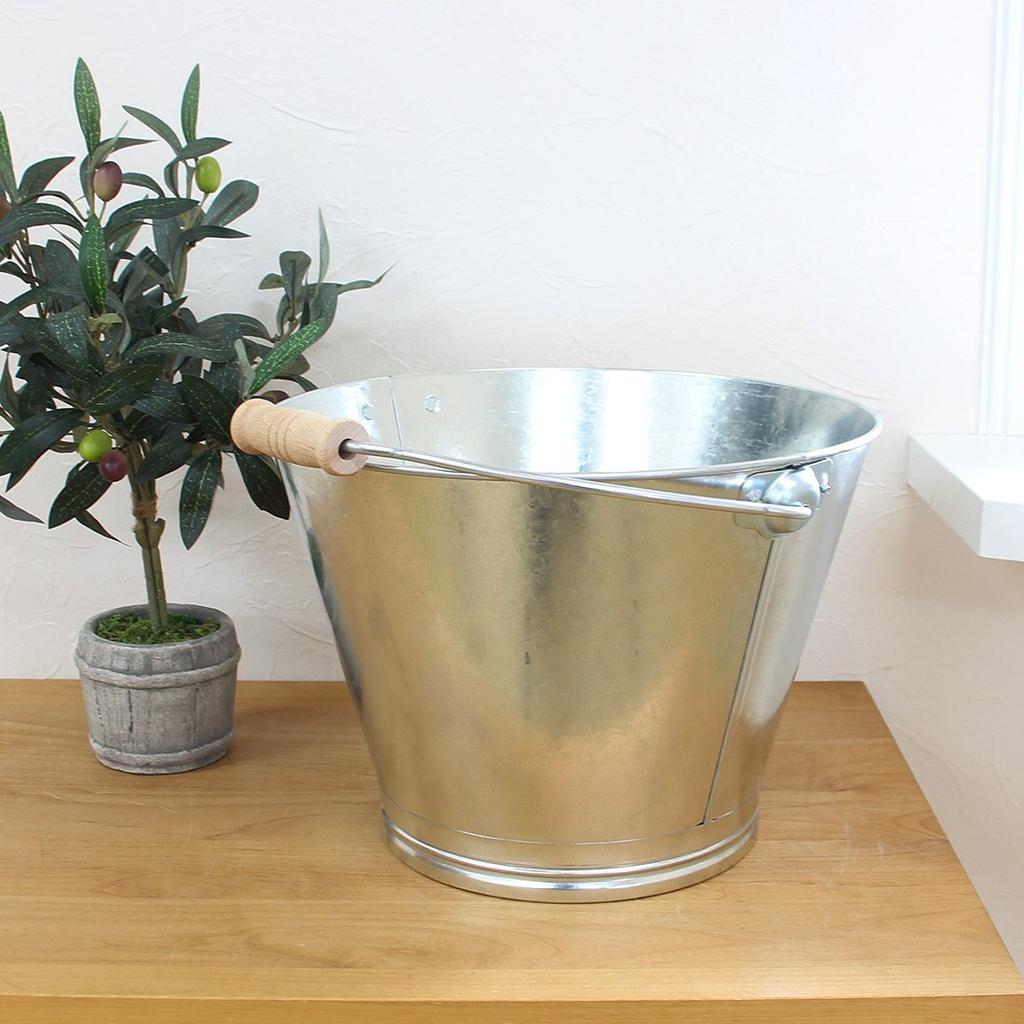 Matsunoya Japanese wooden hand tin bucket S