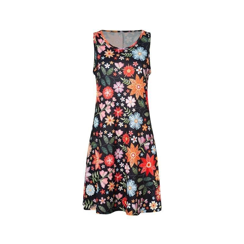 Dress Floral Dress Women'S 2D Digital Printing Factory