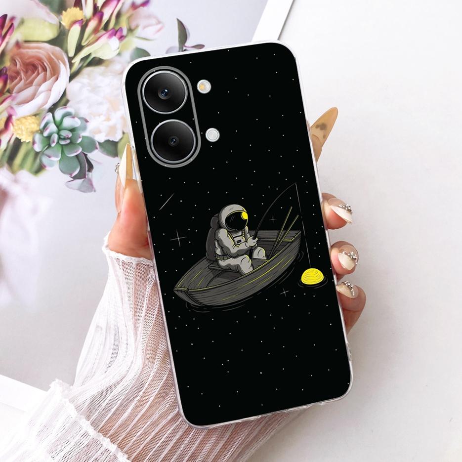 For Xiaomi Redmi Turbo 5 Max Case Cute Cat Flowers Painted Cover Soft Slim Phone Case For Xiaomi Redmi Turbo 5 Turbo5 Max Fundas