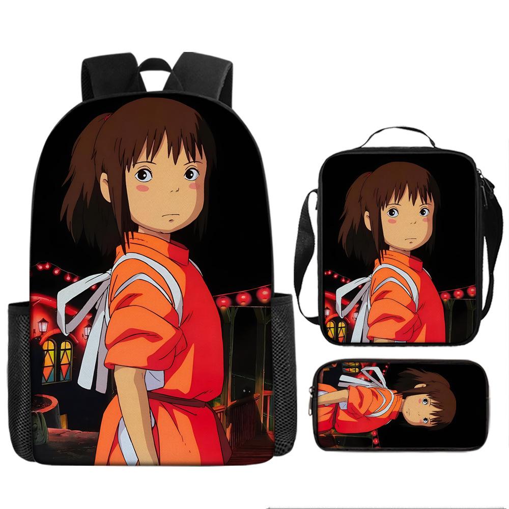 Elementary and Secondary School Students Spirited Away School Bag Hayao Miyazaki Children's Fashion Backpack Waterproof Large Capacity Backpack