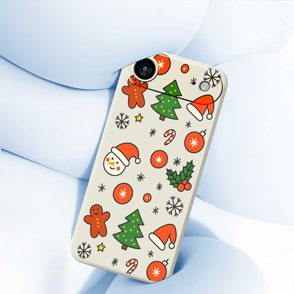For iPhone Air Case Lovely Christmas Pattern Printing Straight Edge TPU Phone Back Cover