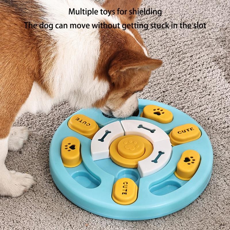 Sliding Modulel Intelligence Feeding Toy Interactively Slow Feeders Puzzles Bowl for Mental Enrichment And IQ Training