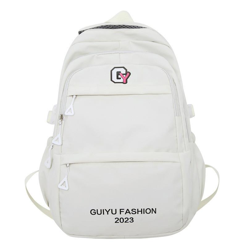 Letter Lightweight Nylon Backpack With Zipper Closure For Teens Adults And