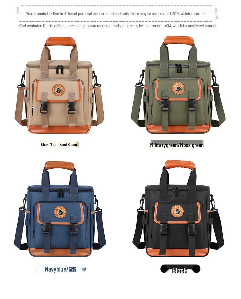 Large Capacity Insulated Outdoor Picnic Crossbody Travel Bag for Camping & Food Storage