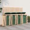 VidaXL Quadruple Wheeled Bin Shelter, Bin Cover with Door and Lid, Bin Shed with Storage 3157697