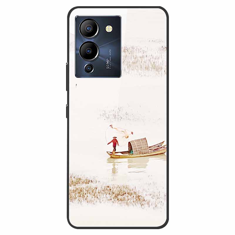 For Infinix Note 12 G96 Case X670 Marble Tempered Glass Hard Back Cover for Infinix Note12 Helio G96 Phone Cases 6.7'' Fundas