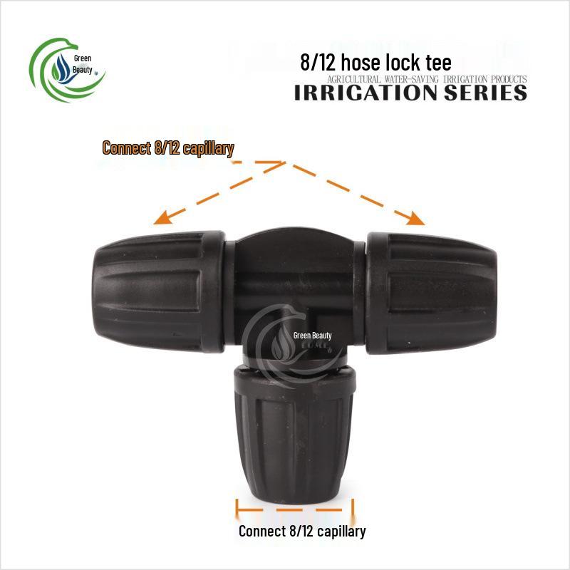 Capillary Fittings Set: 8/12 Straight, Elbow, Tee, 9/12 Connector, Garden Irrigation Auto-Watering